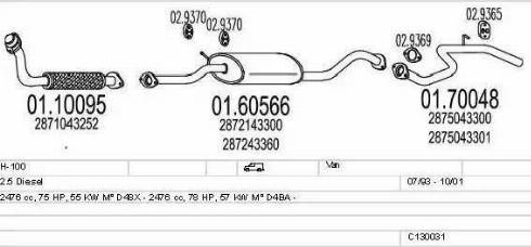 MTS C130031002778 - Impianto gas scarico autozon.pro