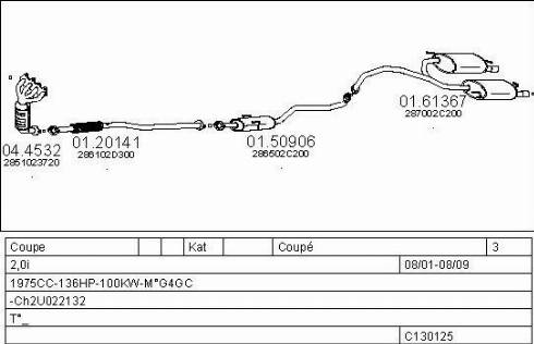 MTS C130125030205 - Impianto gas scarico autozon.pro