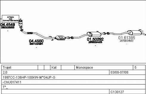 MTS C130127030288 - Impianto gas scarico autozon.pro