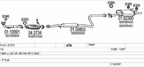 MTS C120167012205 - Impianto gas scarico autozon.pro