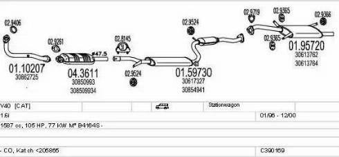 MTS C390169003256 - Impianto gas scarico autozon.pro