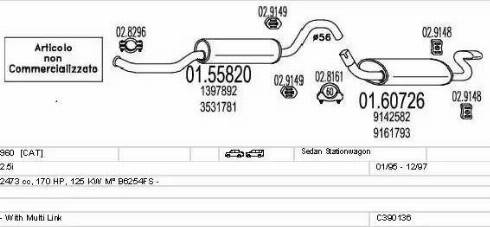 MTS C390136002298 - Impianto gas scarico autozon.pro