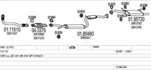 MTS C390240009724 - Impianto gas scarico autozon.pro