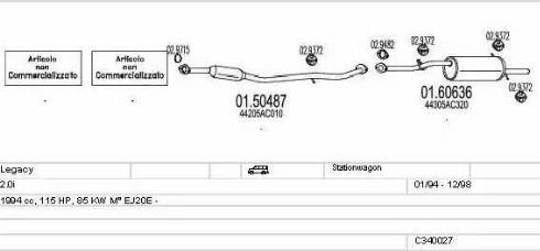 MTS C340027004887 - Impianto gas scarico autozon.pro