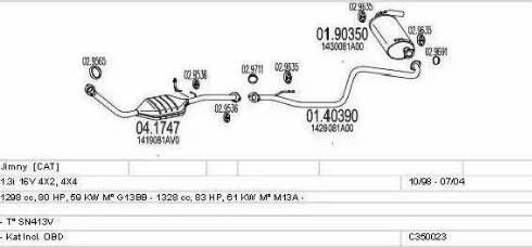 MTS C350023004231 - Impianto gas scarico autozon.pro