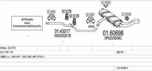 MTS C310403024012 - Impianto gas scarico autozon.pro