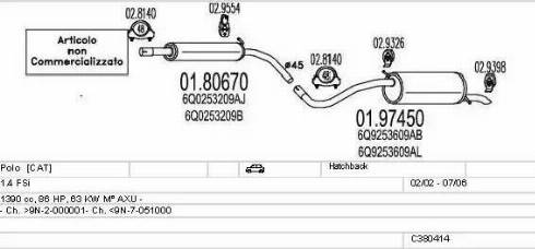 MTS C380414001600 - Impianto gas scarico autozon.pro