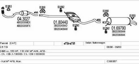 MTS C380367003226 - Impianto gas scarico autozon.pro