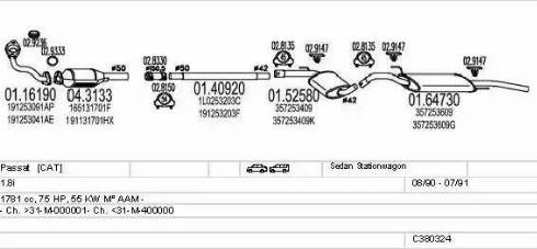 MTS C380324003182 - Impianto gas scarico autozon.pro