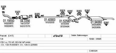 MTS C380326003184 - Impianto gas scarico autozon.pro