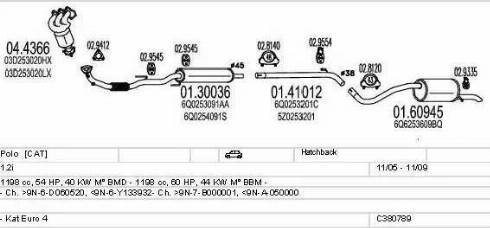 MTS C380789010834 - Impianto gas scarico autozon.pro