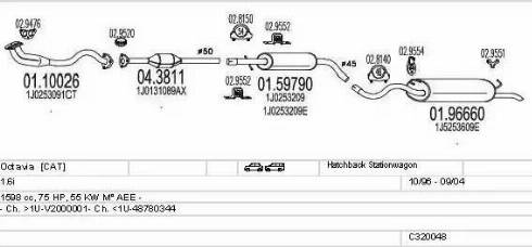 MTS C320048004824 - Impianto gas scarico autozon.pro