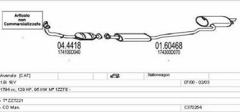 MTS C370254016203 - Impianto gas scarico autozon.pro