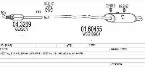 MTS C290088003543 - Impianto gas scarico autozon.pro