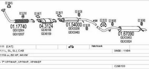 MTS C290133008910 - Impianto gas scarico autozon.pro