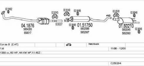 MTS C250284005419 - Impianto gas scarico autozon.pro