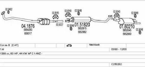 MTS C250282005417 - Impianto gas scarico autozon.pro