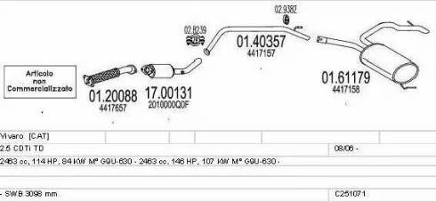 MTS C251071022832 - Impianto gas scarico autozon.pro