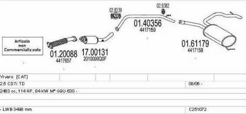 MTS C251072022834 - Impianto gas scarico autozon.pro