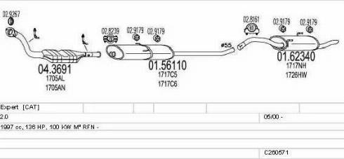 MTS C260571007205 - Impianto gas scarico autozon.pro