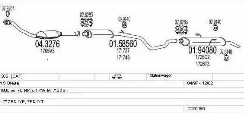 MTS C260186006085 - Impianto gas scarico autozon.pro