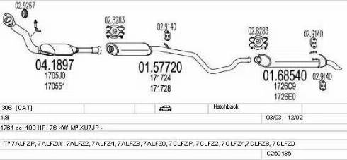 MTS C260136006041 - Impianto gas scarico autozon.pro