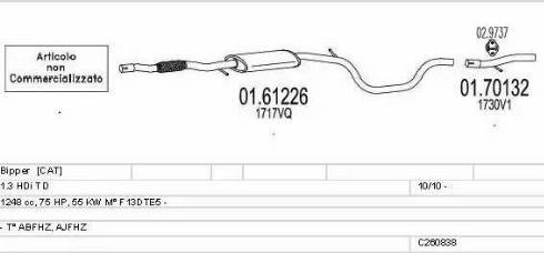 MTS C260838025685 - Impianto gas scarico autozon.pro