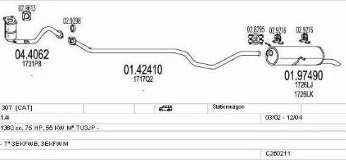 MTS C260211006110 - Impianto gas scarico autozon.pro