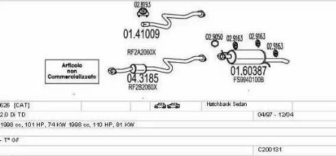 MTS C200131000206 - Impianto gas scarico autozon.pro