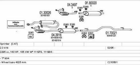 MTS C210581007996 - Impianto gas scarico autozon.pro