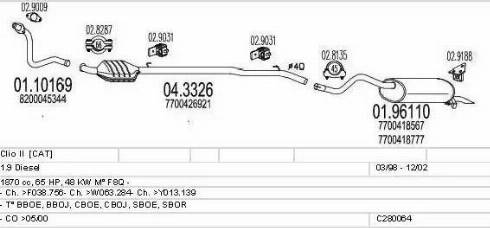 MTS C280064006603 - Impianto gas scarico autozon.pro