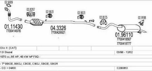 MTS C280063006602 - Impianto gas scarico autozon.pro