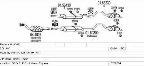 MTS C280084006623 - Impianto gas scarico autozon.pro