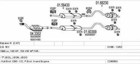 MTS C280083006622 - Impianto gas scarico autozon.pro