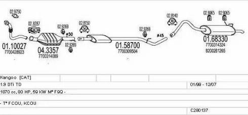 MTS C280137006687 - Impianto gas scarico autozon.pro