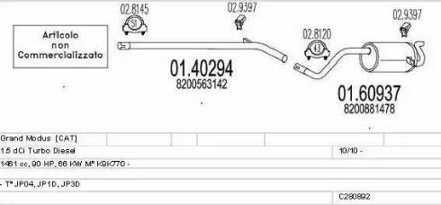 MTS C280892027986 - Impianto gas scarico autozon.pro