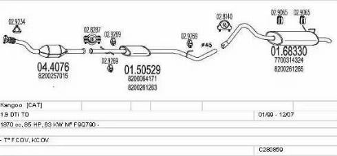 MTS C280859020245 - Impianto gas scarico autozon.pro