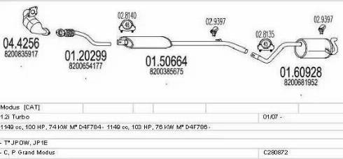 MTS C280872020946 - Impianto gas scarico autozon.pro