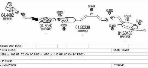 MTS C230140018263 - Impianto gas scarico autozon.pro