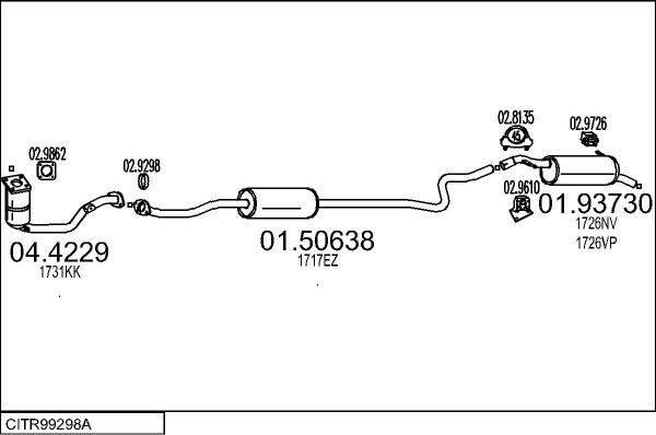 MTS CITR99298A017331 - Impianto gas scarico autozon.pro