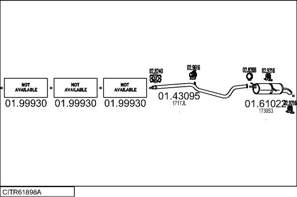 MTS CITR61898A030386 - Impianto gas scarico autozon.pro