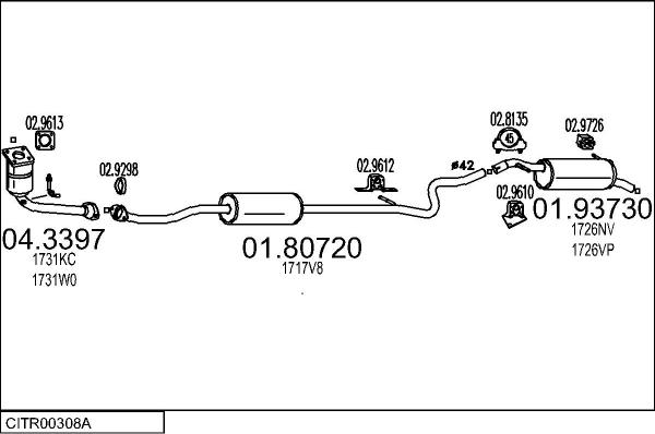 MTS CITR00308A017331 - Impianto gas scarico autozon.pro