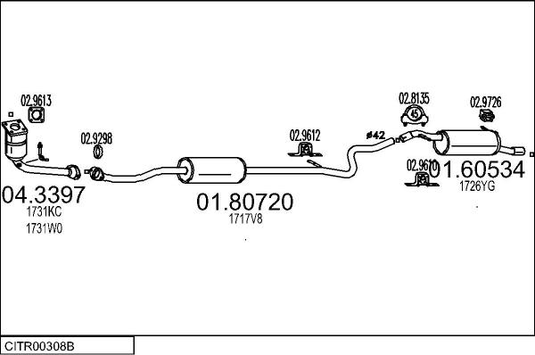 MTS CITR00308B017331 - Impianto gas scarico autozon.pro
