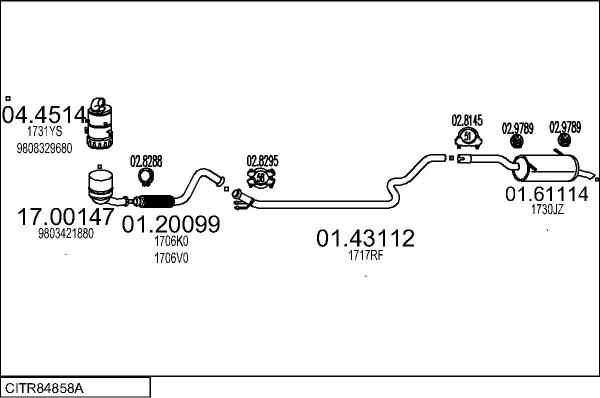MTS CITR84858A113668 - Impianto gas scarico autozon.pro