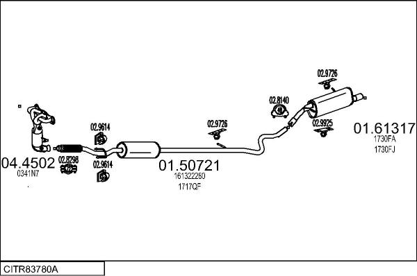 MTS CITR83780A032034 - Impianto gas scarico autozon.pro