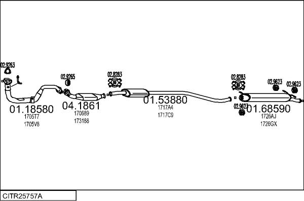 MTS CITR25757A056200 - Impianto gas scarico autozon.pro