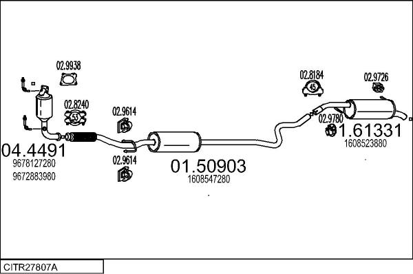 MTS CITR27807A121982 - Impianto gas scarico autozon.pro