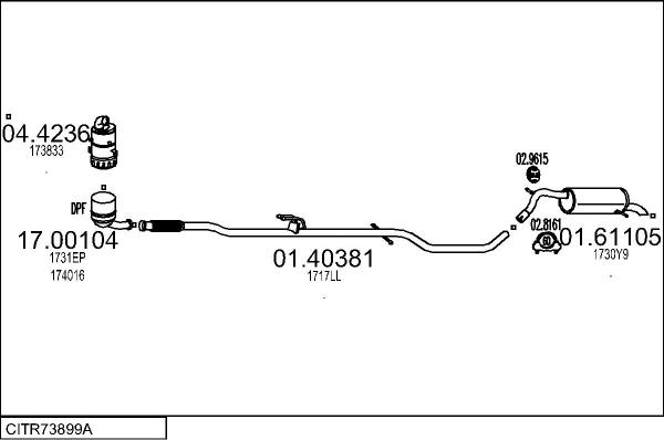 MTS CITR73899A024501 - Impianto gas scarico autozon.pro