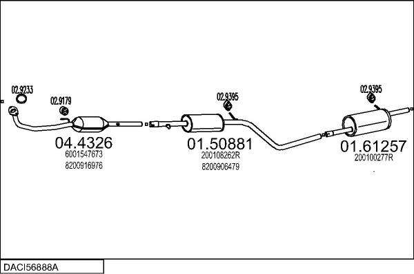 MTS DACI56888A007197 - Impianto gas scarico autozon.pro