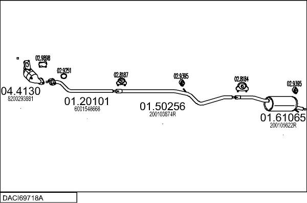 MTS DACI69718A125301 - Impianto gas scarico autozon.pro